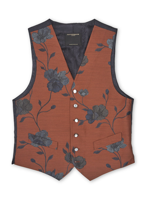 Favourbrook Rust Grantham Single Breasted Waistcoat