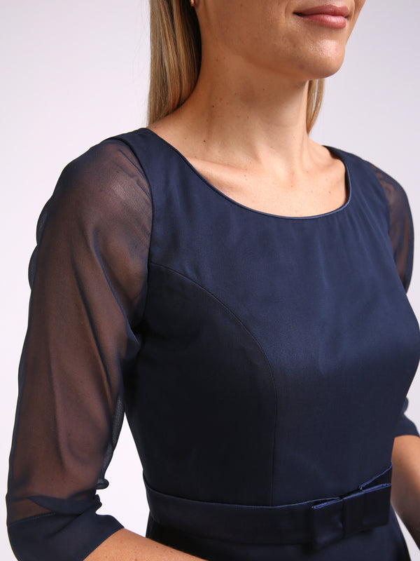 Favourbrook Serena Circle Dress Midnight Silk Georgette