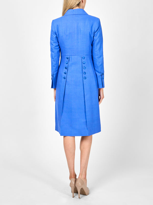 Favourbrook Shawl Collar Eton Coat Cobalt Katmandu Silk Tasar
