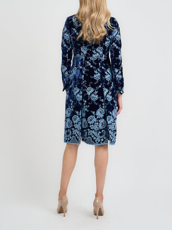 Favourbrook Shawl Collar Eton Coat Royal Blue Trumen Silk Velvet