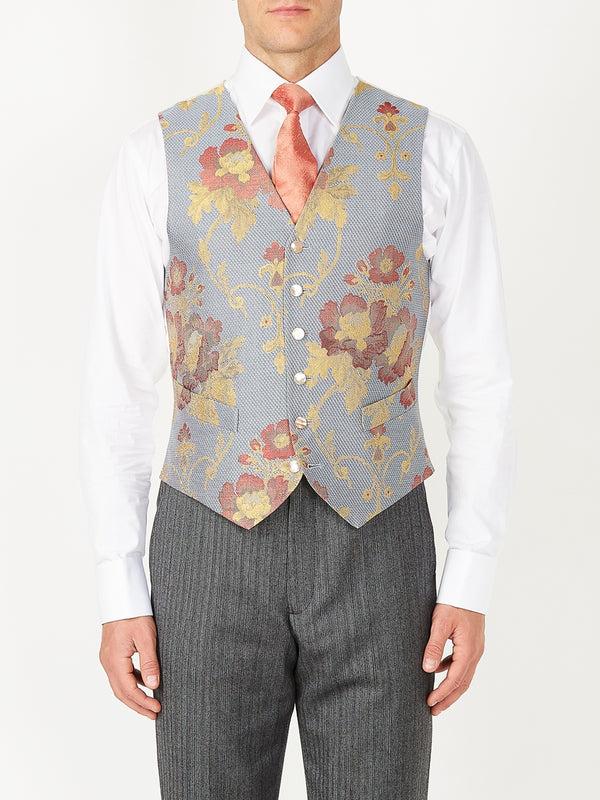 favourbrook Sky Belvoir Cotton Single Breasted Waistcoat