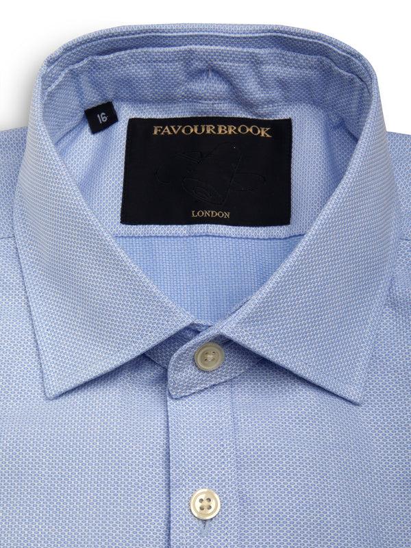 Favourbrook Sky Blue Sloane Cotton Bib Grandad Shirt