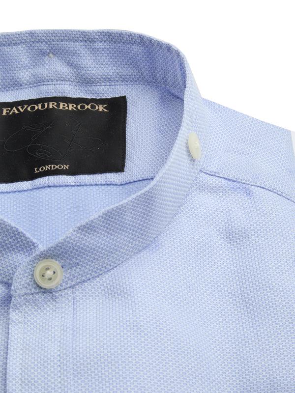 Favourbrook Sky Blue Sloane Cotton Bib Grandad Shirt