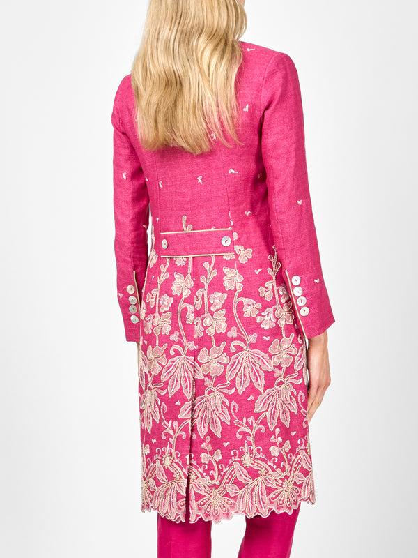 Favourbrook Soho Coat Peony Althorp Crease Resist Linen