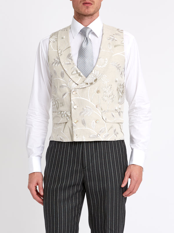 Favourbrook Stone Netherbury Double Breasted Waistcoat