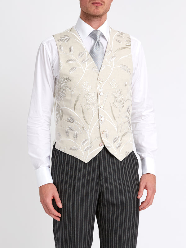Favourbrook Stone Netherbury Single Breasted Waistcoat