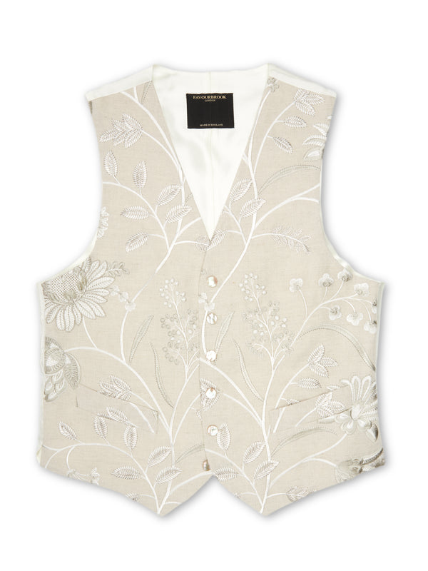 Favourbrook Stone Netherbury Single Breasted Waistcoat