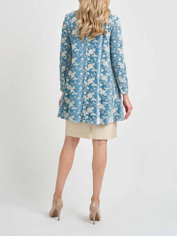 Favourbrook Swing Jacket Powder Blue Oakleigh Silk Velvet