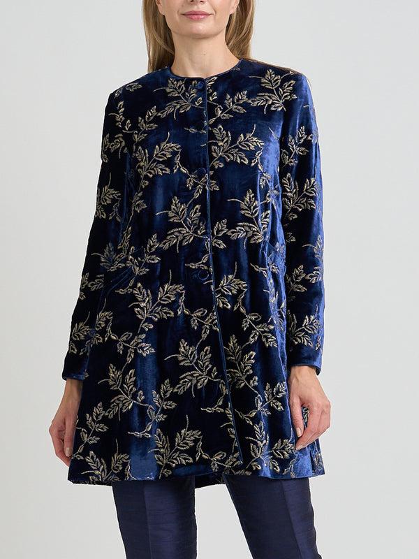 Favourbrook Swing Jacket Royal Blue Laxton Silk Velvet