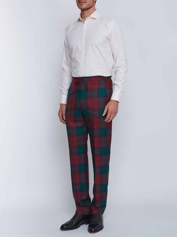 Favourbrook Tartan Lindsey High Waisted Flat Front Trousers