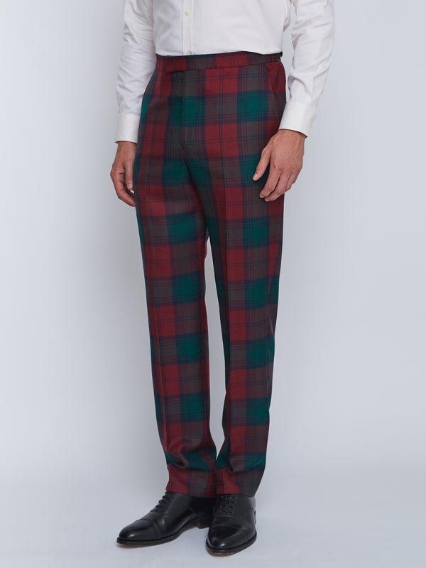 favourbrook Tartan Lindsey High Waisted Flat Front Trousers