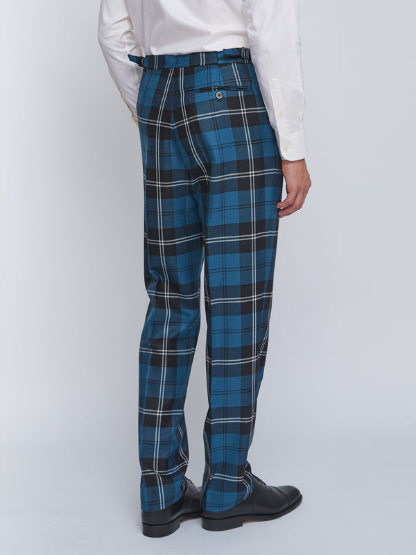 Favourbrook Tartan Ramsey High Waisted Flat Front Trousers