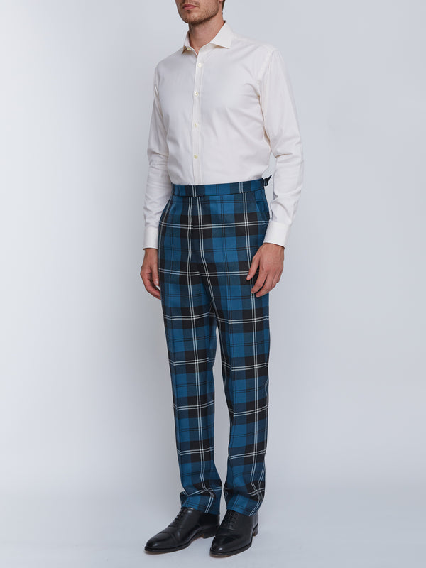 Favourbrook Tartan Ramsey High Waisted Flat Front Trousers