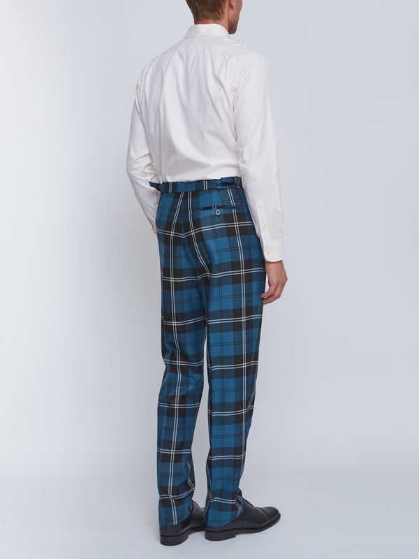 Favourbrook Tartan Ramsey High Waisted Flat Front Trousers