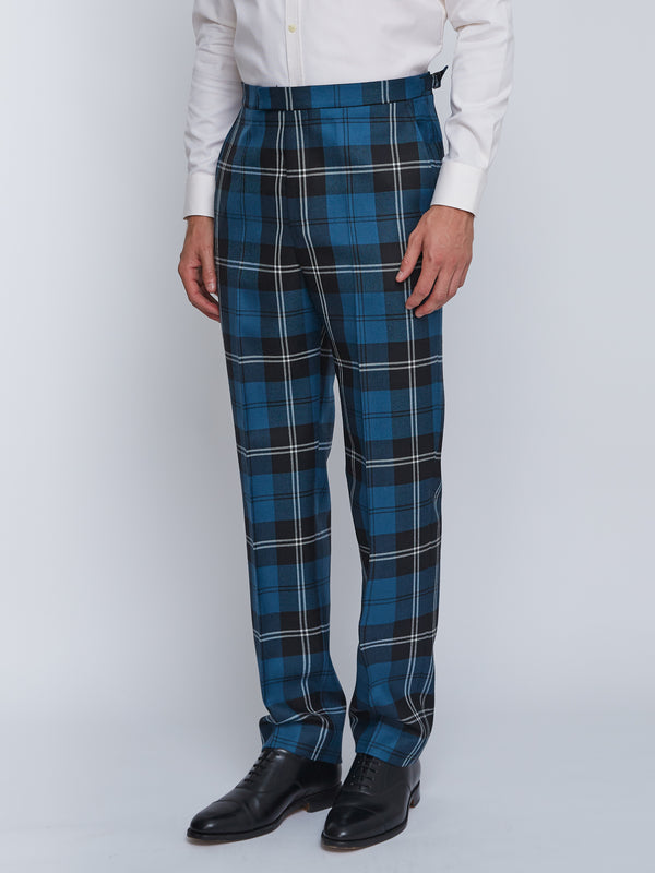 favourbrook Tartan Ramsey High Waisted Flat Front Trousers