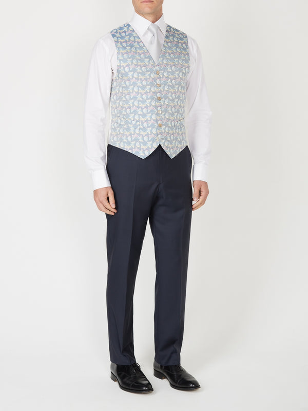 Favourbrook Victoria Sky Blue Single Breasted Waistcoat