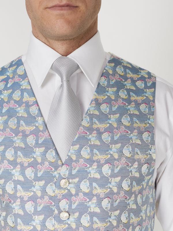 Favourbrook Victoria Sky Blue Single Breasted Waistcoat