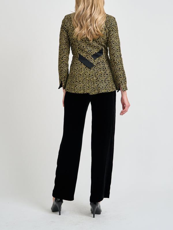 Favourbrook Victoriana Jacket Black Gold Dorchester Silk Velvet