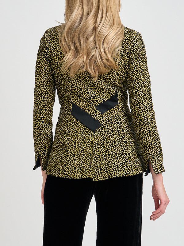 Favourbrook Victoriana Jacket Black Gold Dorchester Silk Velvet