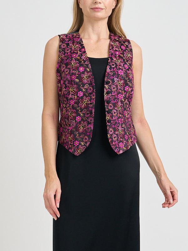 favourbrook Waistcoat Single-Breasted Black Yoxford Duchesse Satin