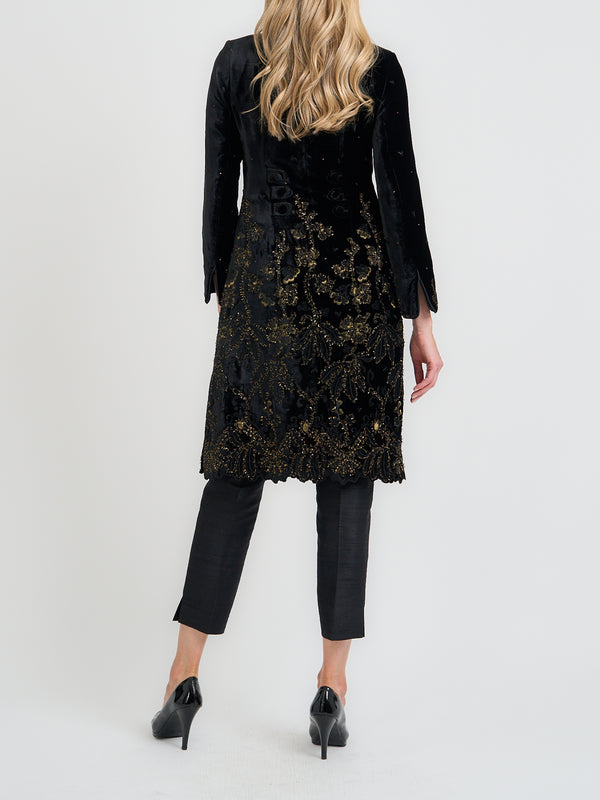 Favourbrook Westminster Coat Black Althorp Silk Velvet