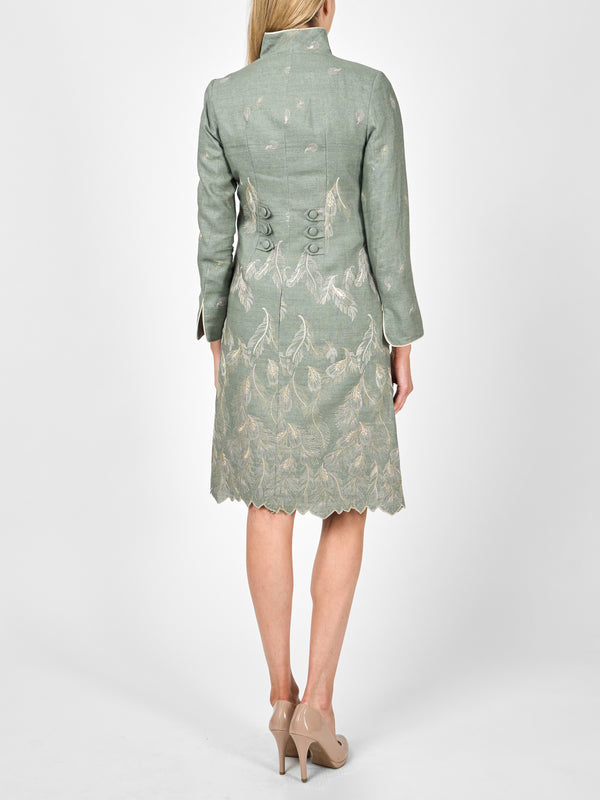 Favourbrook Westminster Coat Khaki Floyd Crease Resist Linen