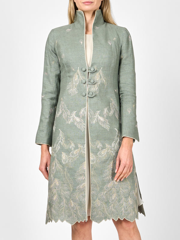 Favourbrook Westminster Coat Khaki Floyd Crease Resist Linen