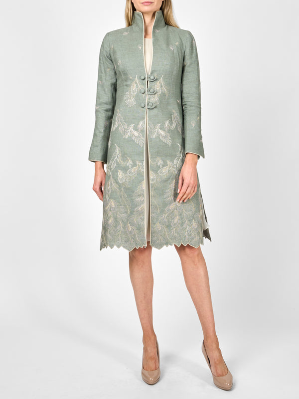 favourbrook Westminster Coat Khaki Floyd Crease Resist Linen