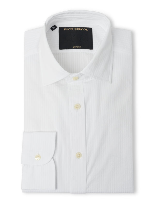 favourbrook White Hattison Organic Cotton Helford Shirt