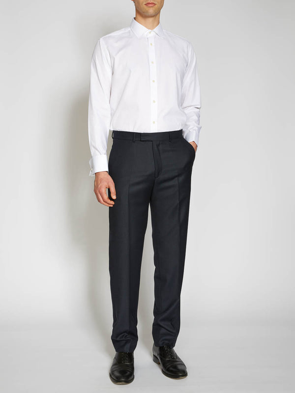 Favourbrook White Organic Herringbone Wedding Shirt