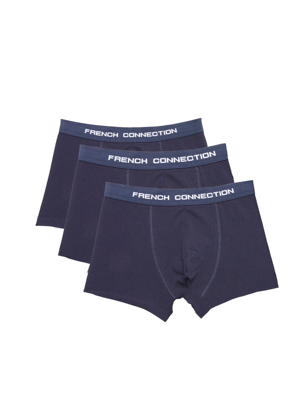 fcuk 3 Pack French Connection Boxers Marine/Marine/Marine