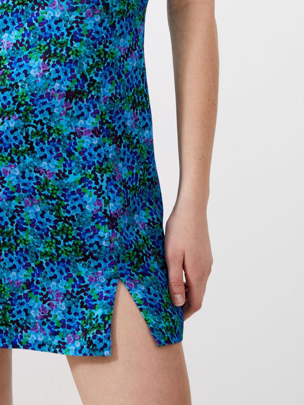 Fcuk Andrea Ennis Eco Satin Slip Mini Dress Cloisonne