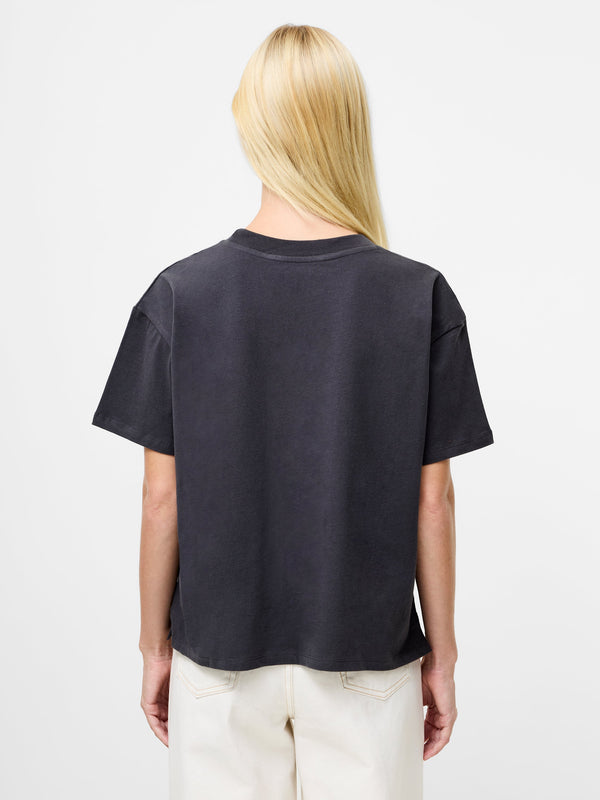 Fcuk Belle Fleurs Peached Graphic T-Shirt Graphite/Rose Pink