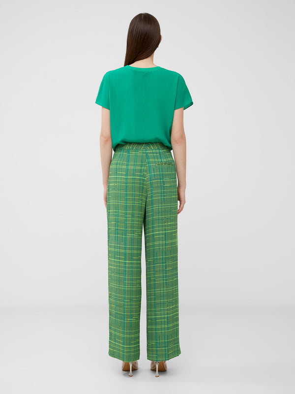 Fcuk Carmen Recycled Crepe Trousers Jelly Bean/Wasabi