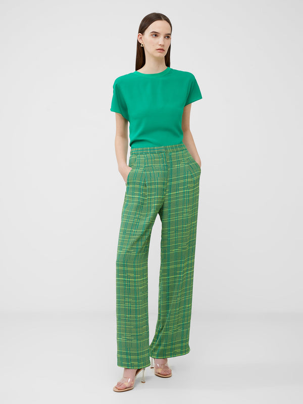 fcuk Carmen Recycled Crepe Trousers Jelly Bean/Wasabi