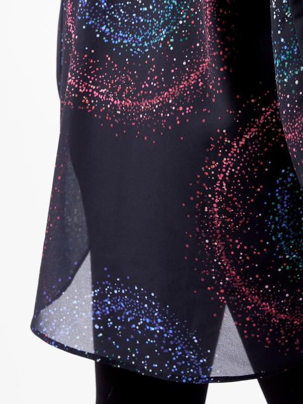 Fcuk Cecily Estella Georgette Poet Blouse Blackout Multi