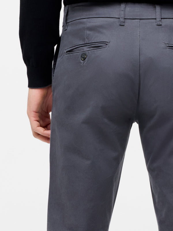 Fcuk Cotton Stretch Chino 32 Inch Regular Fit Charcoal 32