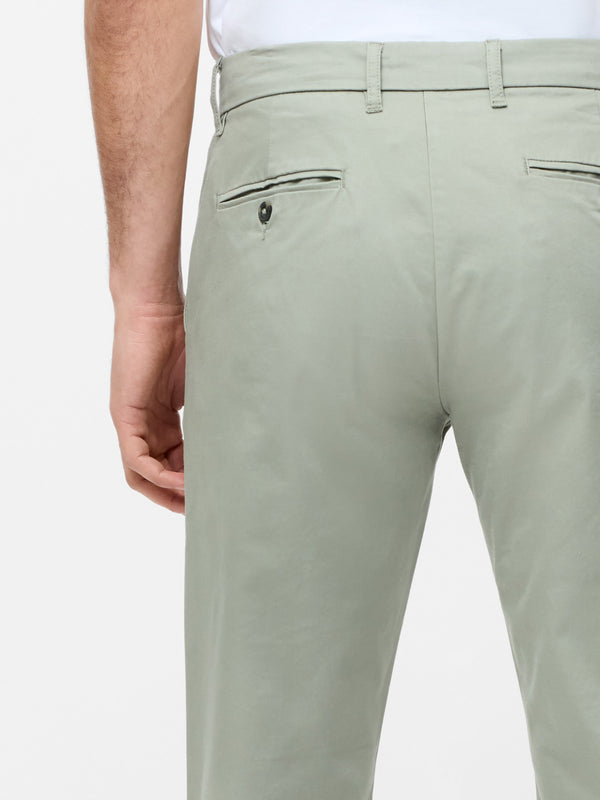 Fcuk Cotton Stretch Chino 34 Inch Regular Fit Sage Green 34