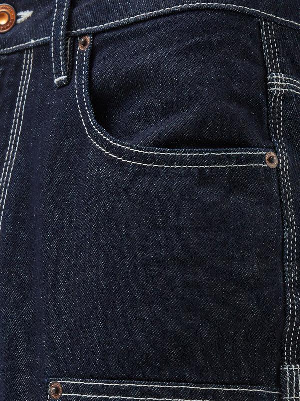 Fcuk Denver Denim Contrasting Stitch Relaxed Jeans Clean Indigo Denim
