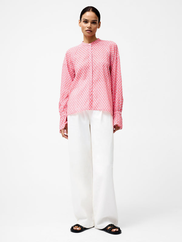 Fcuk Abilene Fil Coupe Shirt Raspberry Pink