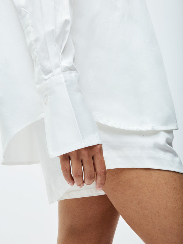 Fcuk Alexis Cotton Oversized Shirt Summer White