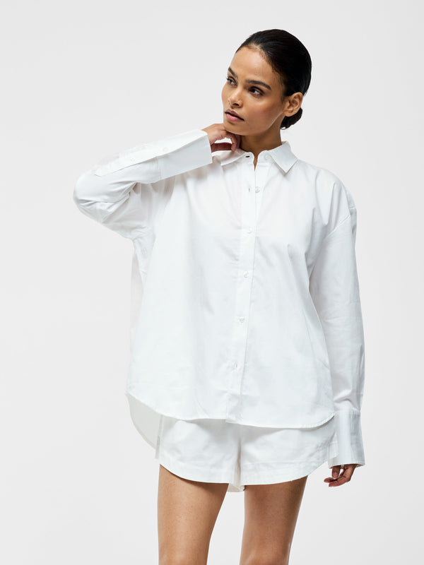 fcuk Alexis Cotton Oversized Shirt Summer White