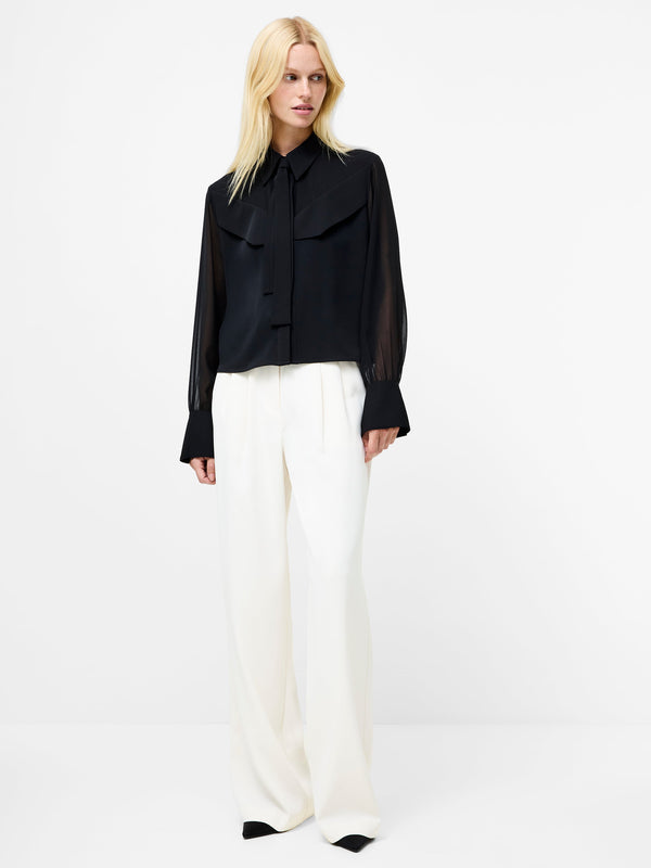 Fcuk Arezzo Neck Tie Shirt Black