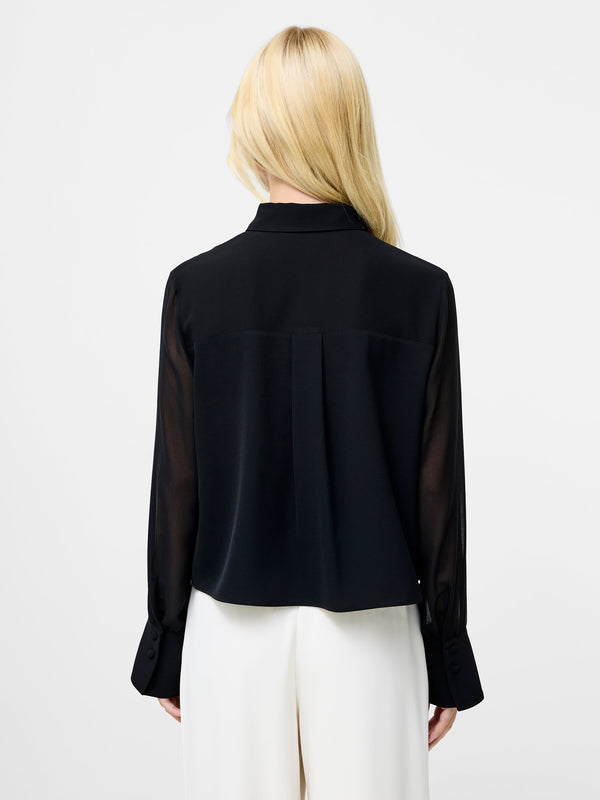 Fcuk Arezzo Neck Tie Shirt Black