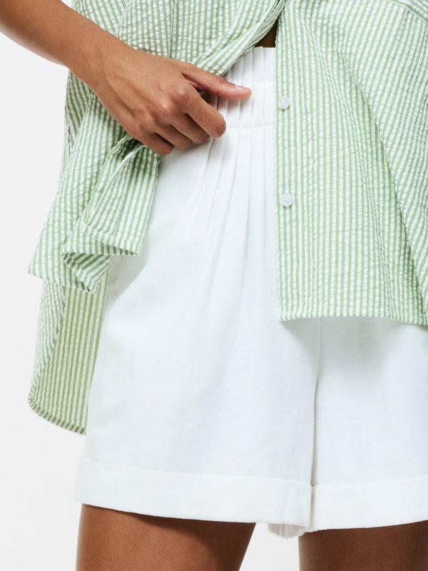 Fcuk Ariette Linen Shorts Linen White