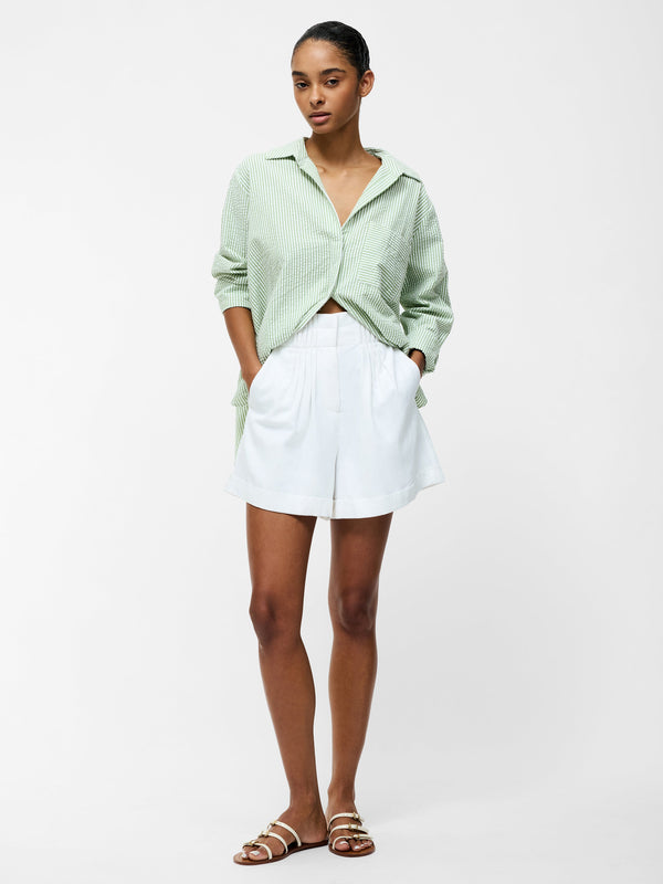 fcuk Ariette Linen Shorts Linen White