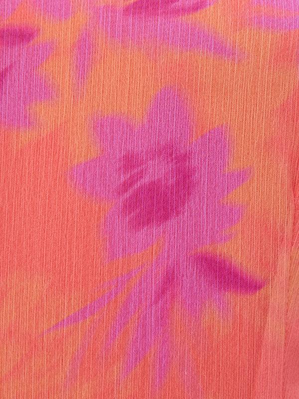 Fcuk Arla Ruffle Halterneck Dress Coral Multi