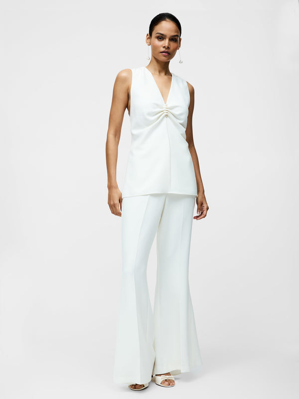 Fcuk Arlette Flared Leg Trousers Summer White