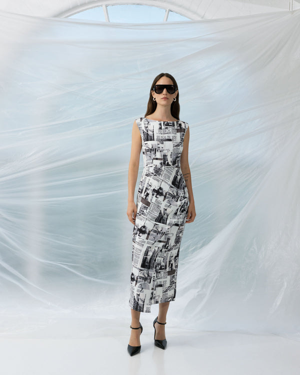 fcuk Atlantis Dori Crepe Dress Black/White