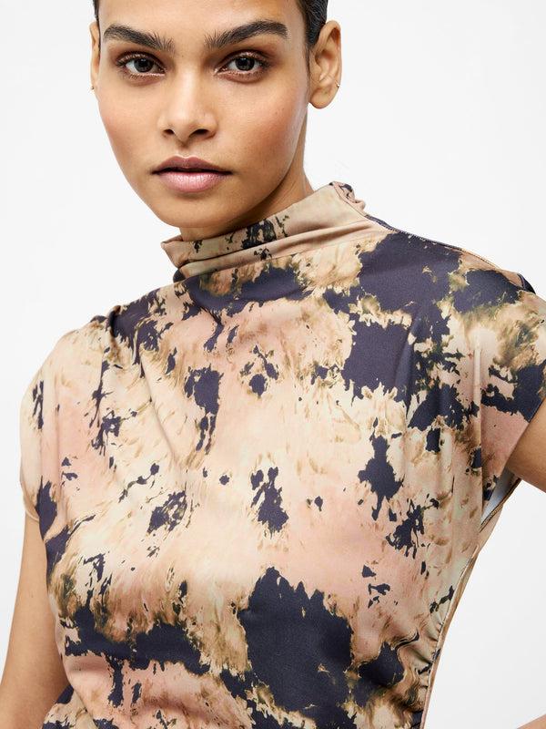 Fcuk Ava Ruched Top Mocha Mousse